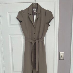 Aritzia - Wilfred Shirt Dress Taupe Size Small
